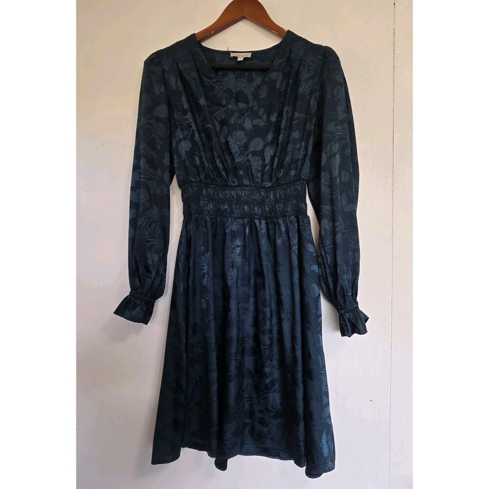 Chenault Dress Womens M Jacquard Floral Renaissance Retro Y2K Cottage Granola